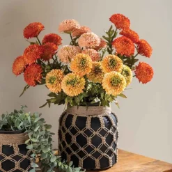 Faux Ball Dahlias, Set of 3