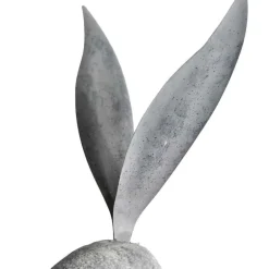 Faux Stone and Metal Rabbit Sculpture, Tall
