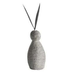Faux Stone and Metal Rabbit Sculpture, Short