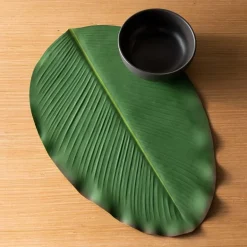Faux Tropical Heliconia Leaf Placemats, Set of 4