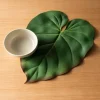 Faux Tropical Philodendren Leaf Placemats, Set of 4
