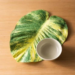 Faux Tropical Pothos Leaf Placemats, Set of 4