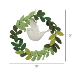 Felt Wreath with Hanging Peace Dove
