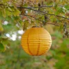 Festival Nylon Solar Lantern - Yellow