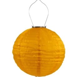 Festival Nylon Solar Lantern - Yellow