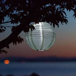 Festival Nylon Solar Lantern - Sage