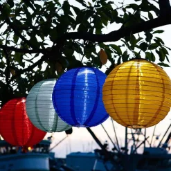 Festival Nylon Solar Lantern - Sage