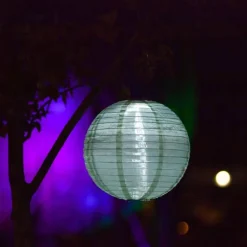 Festival Nylon Solar Lantern - Sage