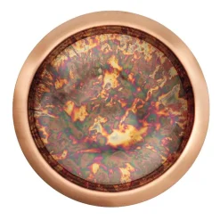 Fired Copper Bird Bath with Deck Bracket