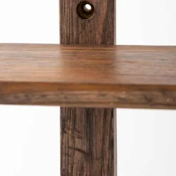 Floating Vertical Wall Shelf, 4-Shelf - Ebony