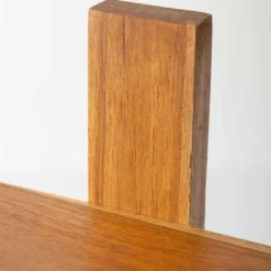 Floating Vertical Wall Shelf, 4-Shelf - Walnut