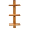 Floating Vertical Wall Shelf, 3-Shelf - Walnut