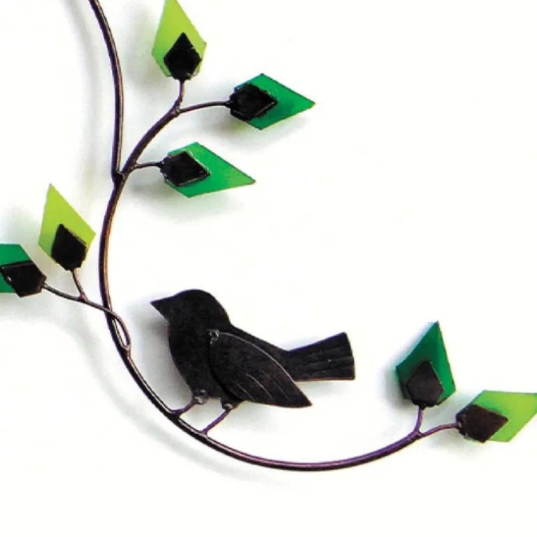 Forest Birds Metal and Glass Mobile