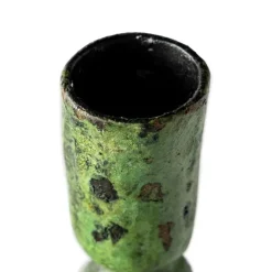 Forged Iron Green Patina Taper Candle Holders, Set of 4