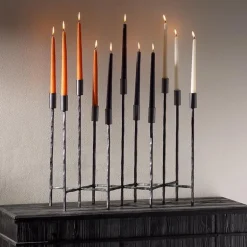 Forged Iron Taper Candelabra
