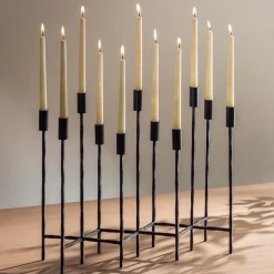 Forged Iron Taper Candelabra