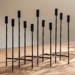 Forged Iron Taper Candelabra