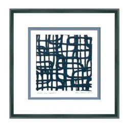 Framed Abstract Paper Wall Art - Mulberry Arte En Azul I