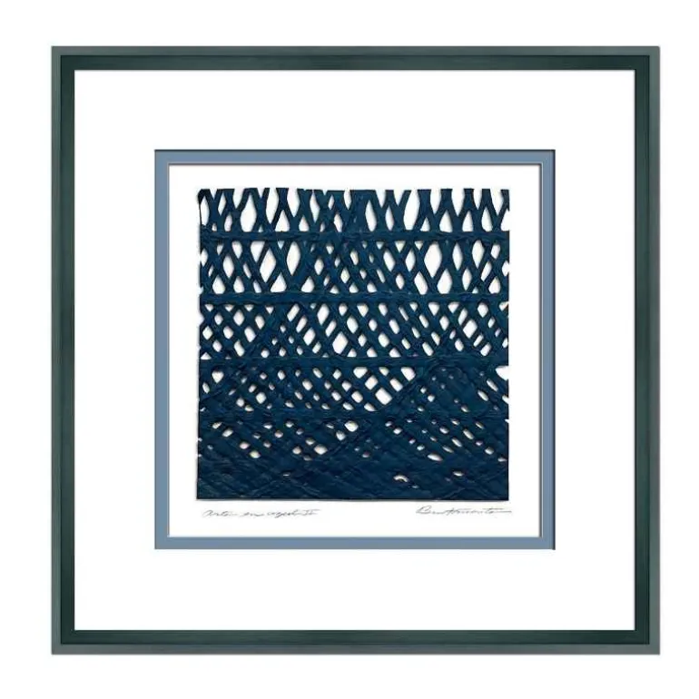 Framed Abstract Paper Wall Art - Mulberry Arte En Azul II
