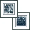 Framed Abstract Paper Wall Art - Mulberry Arte En Azul Set of 2