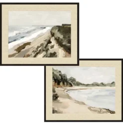 Framed Giclée Wall Art - Bluff Bay Set of 2