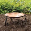Freestanding Hammered Copper Birdbath