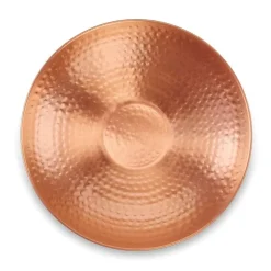 Freestanding Hammered Copper Birdbath