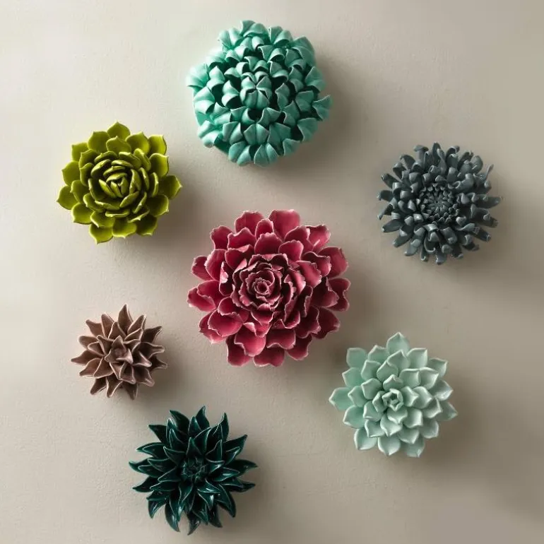Fresh Collection Ceramic Wall Art, Set of 7