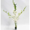 Fresh Cut Small Orchid Bunch in Glass Vase - White