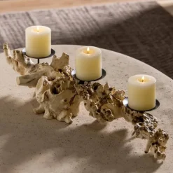 Gamma Wood Candle Holder
