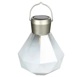 Gem Glass Solar Light - White