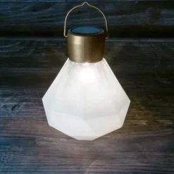 Gem Glass Solar Light - White