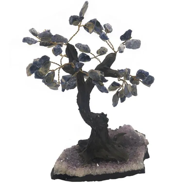 Gemstone Bonsai Tree, Large (Sodalite)