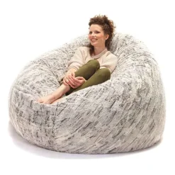Giant Bean Bag Cocoon Chair, 6' - Silver Fox
