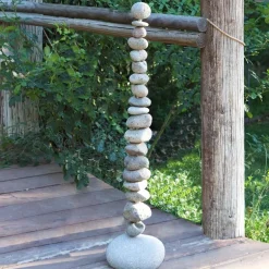 Giant Stone Cairn 36" Tower Sculpture