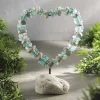 Glass And Stone Heart On The Rocks
