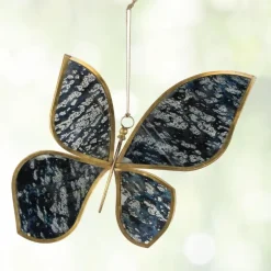 Glass Mirrored Hanging Butterfly