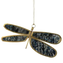 Glass Mirrored Hanging Dragonfly