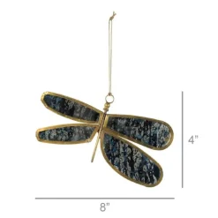 Glass Mirrored Hanging Dragonfly