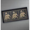 Gold-Brushed Elephant Rubber Boot Tray