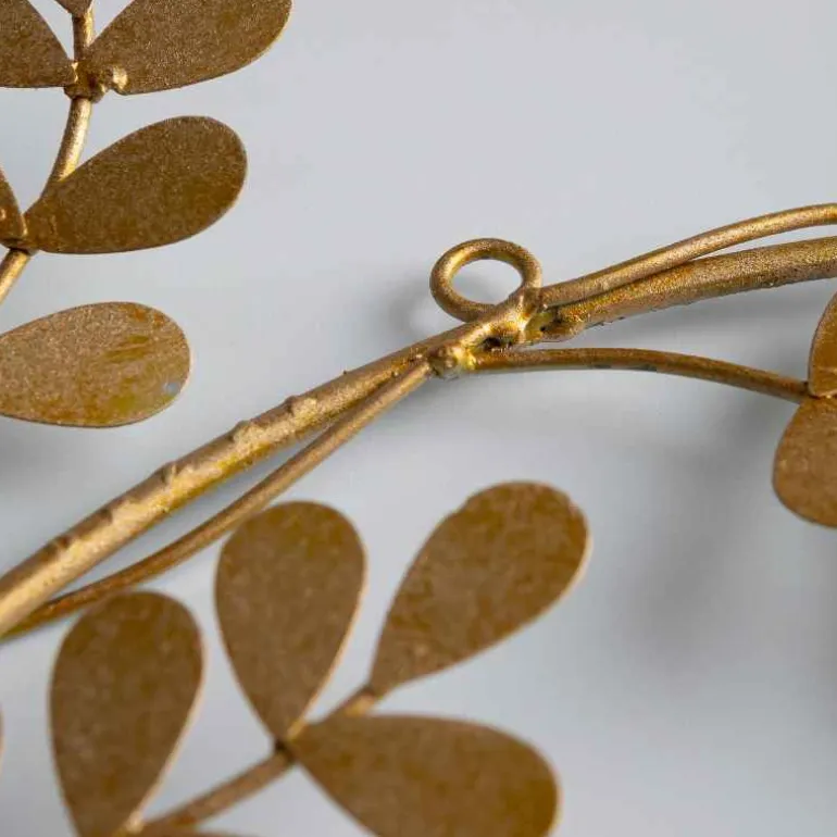 Gold Dove with Olive Branch Metal Wreath