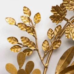 Gold Finish Recycled Metal Leaf Wreath