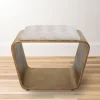 Gold Finish Upholstered Bench/ Stool