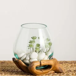 Gyan Carved Hand Vase