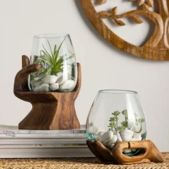 Gyan Carved Hand Vase