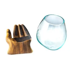 Gyan Carved Hand Vase