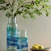 Hand-Blown Recycled Coastal Vase, Set of 2
