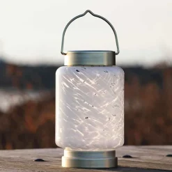 Hand-blown Solar Boater Lantern - Cylinder