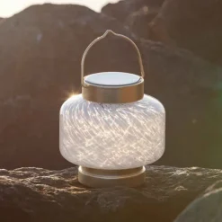 Hand-blown Solar Boater Lantern - Square