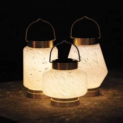 Hand-blown Solar Boater Lantern - Square